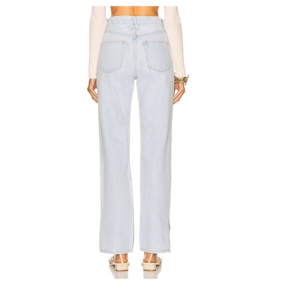 SLVRLAKE London Split Straight Leg High Rise Jeans - Picture 3 of 8